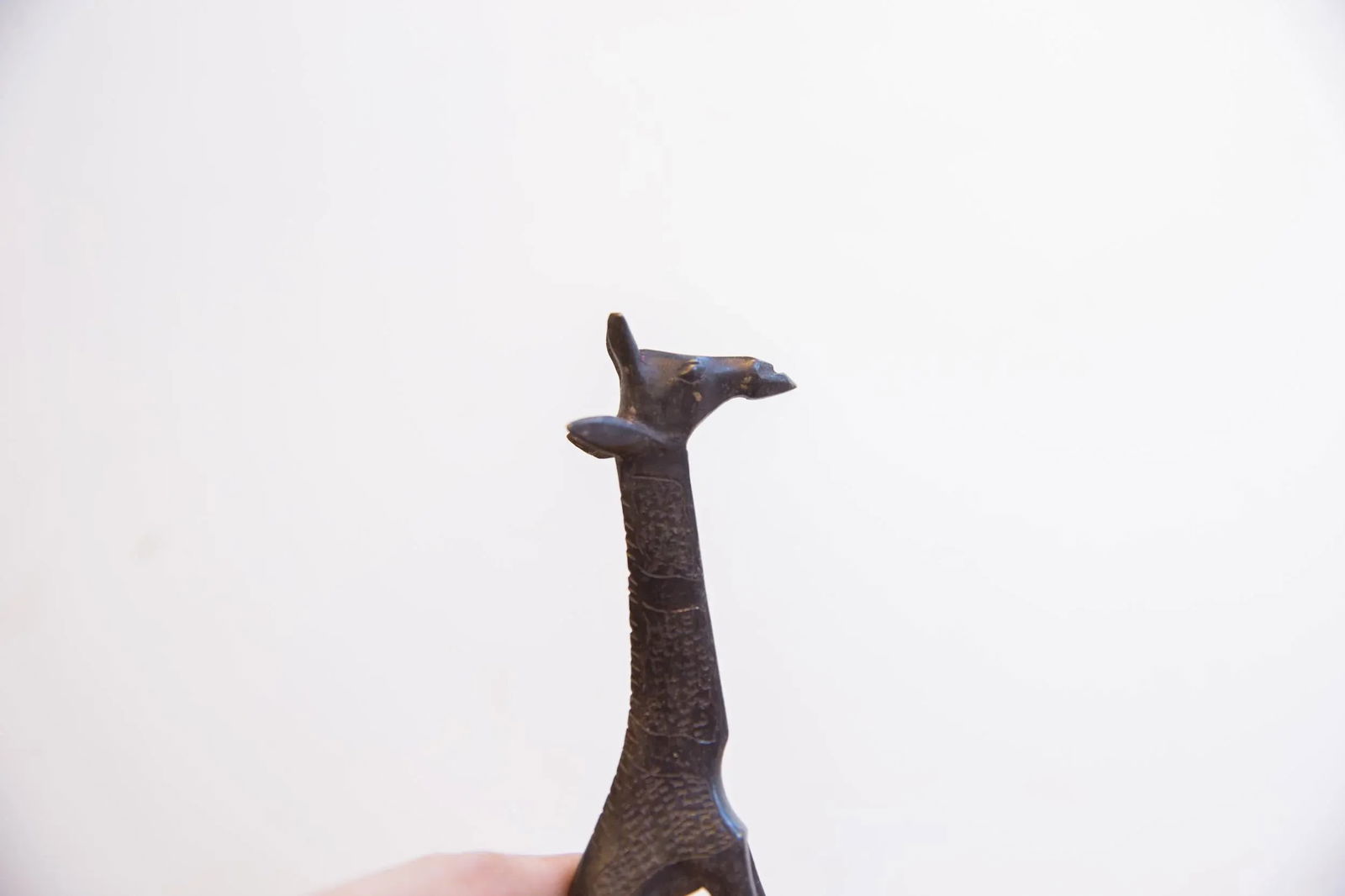Vintage African Giraffe With Dark Patina - 4