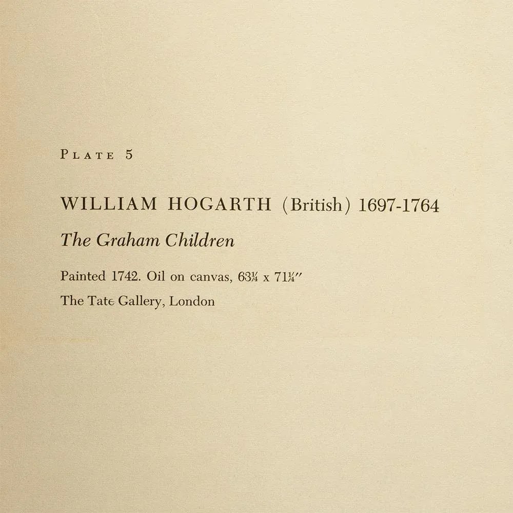 1956 After William Hogarth "The Graham Children", Vintage Full-Color Print - 5
