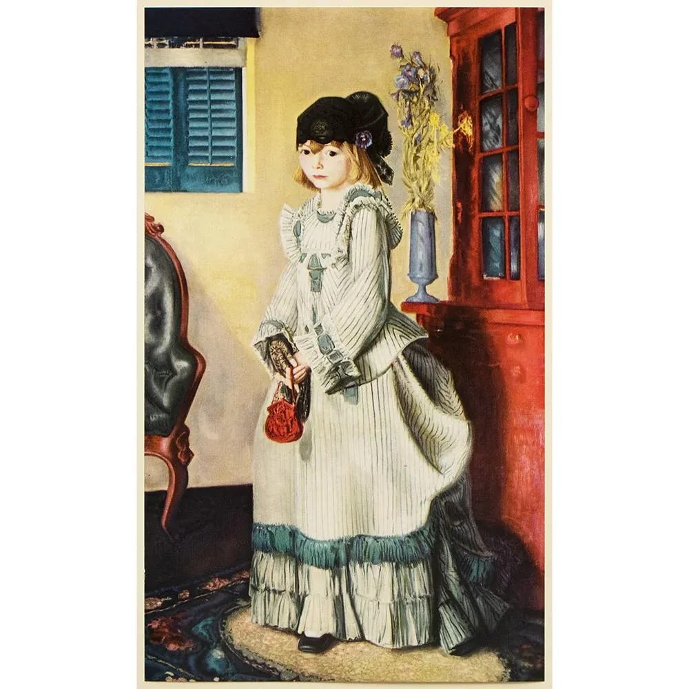 1956 After George Bellows "Lady Jean", Vintage Full-Color Print - 8