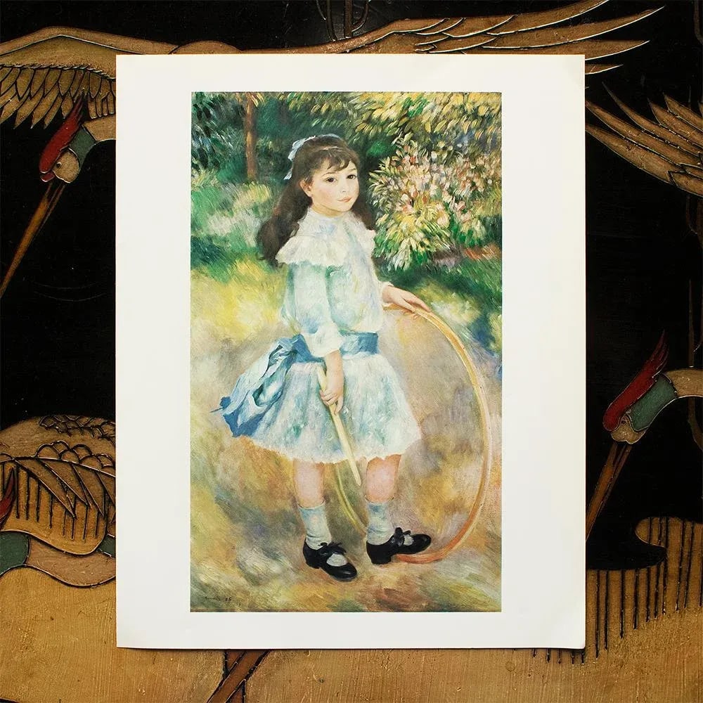 1977 After Auguste Renoir "Girl With a Hoop", Large Full-Color Print - 3