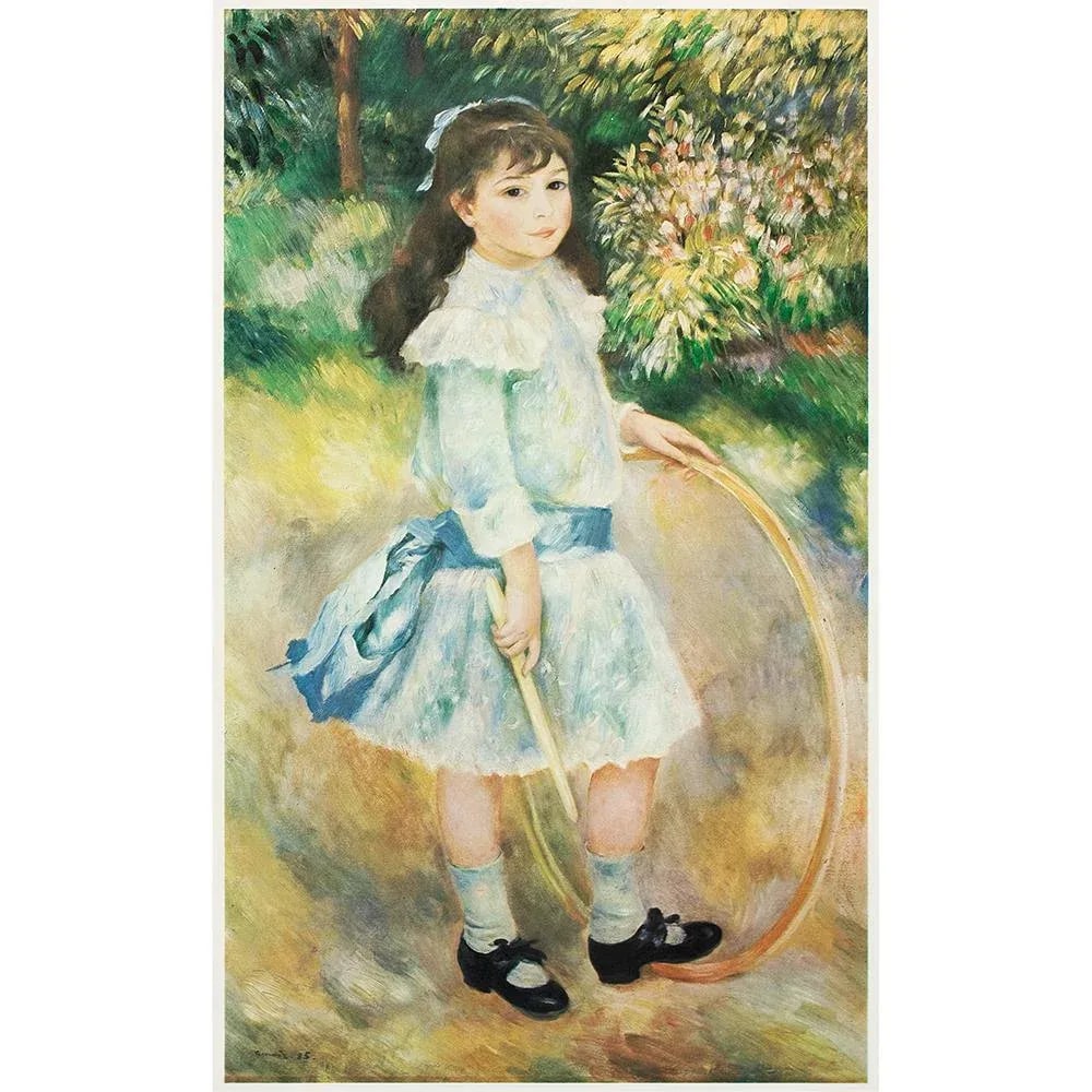 1977 After Auguste Renoir "Girl With a Hoop", Large Full-Color Print - 6