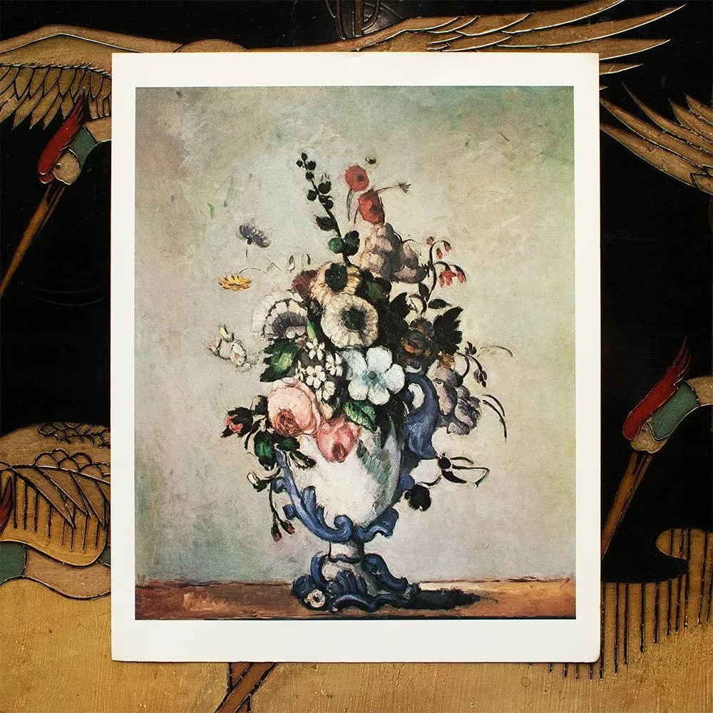 1977 After Paul Cezanne "Flowers in a Rococo Vase", Large Full-Color Print - 3