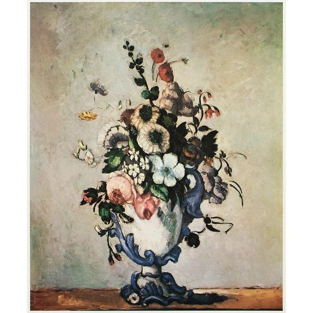 1977 After Paul Cezanne "Flowers in a Rococo Vase", Large Full-Color Print - 5
