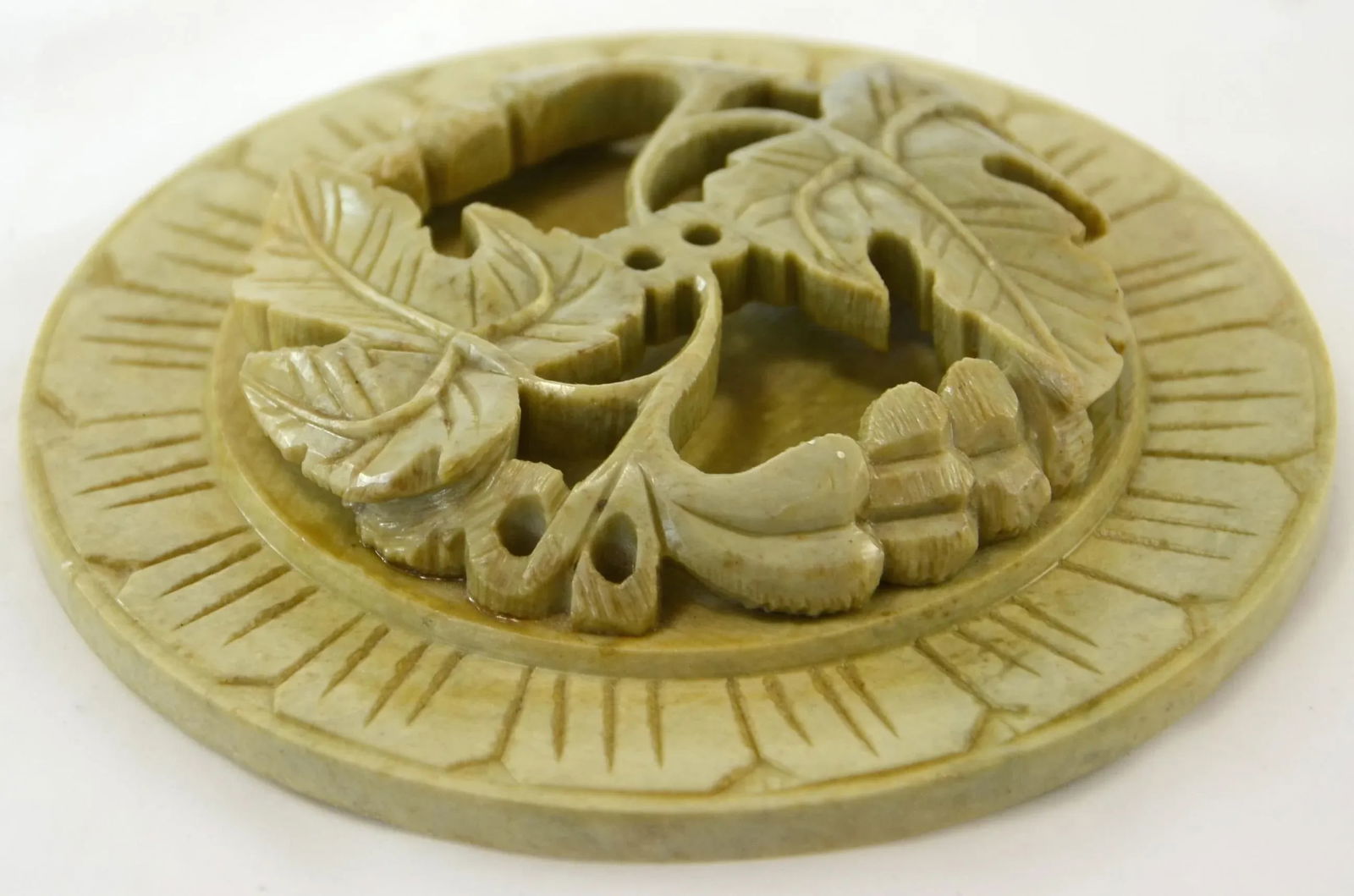 Artisan Carved Soapstone Box - 4