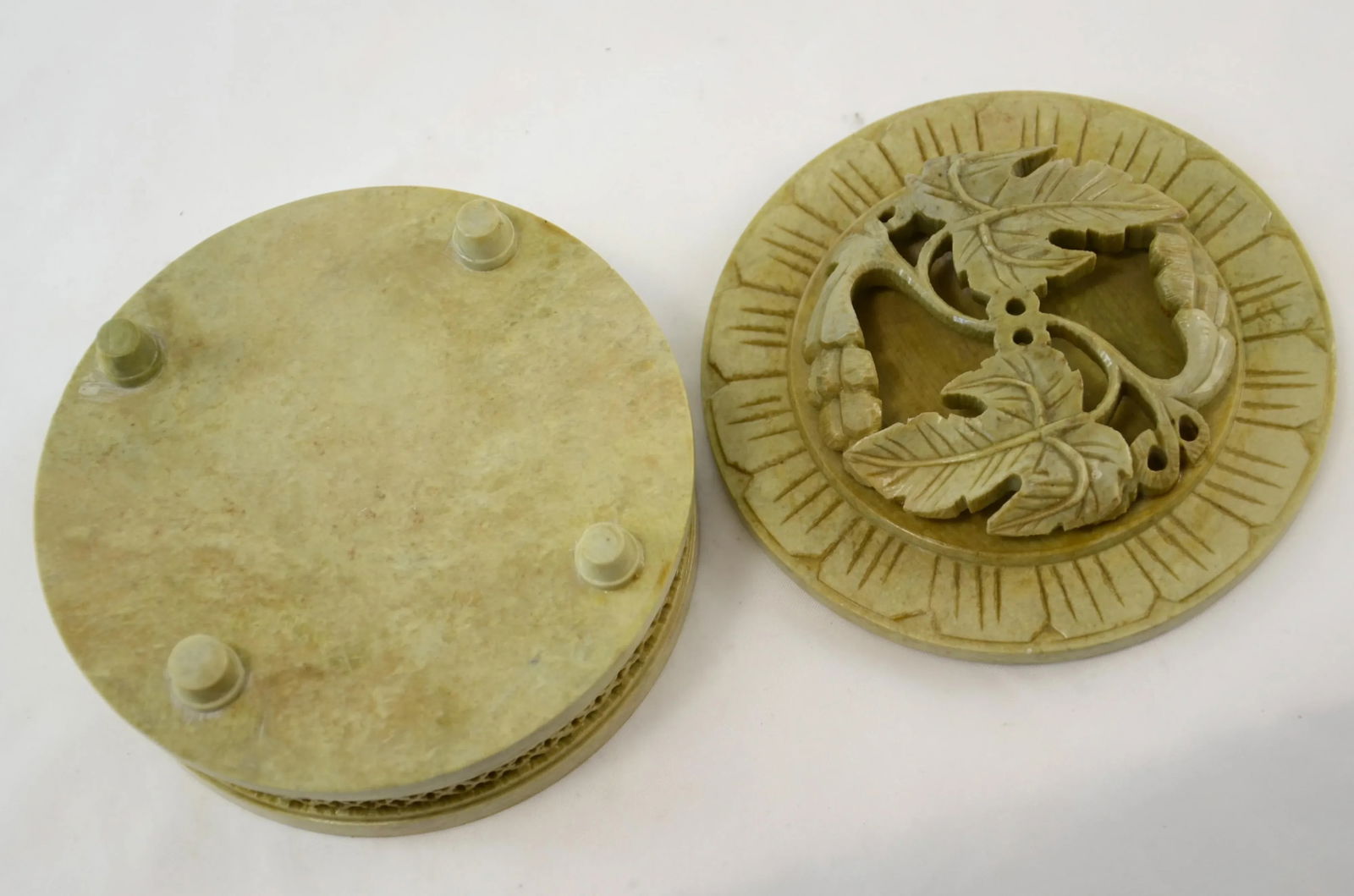 Artisan Carved Soapstone Box - 7