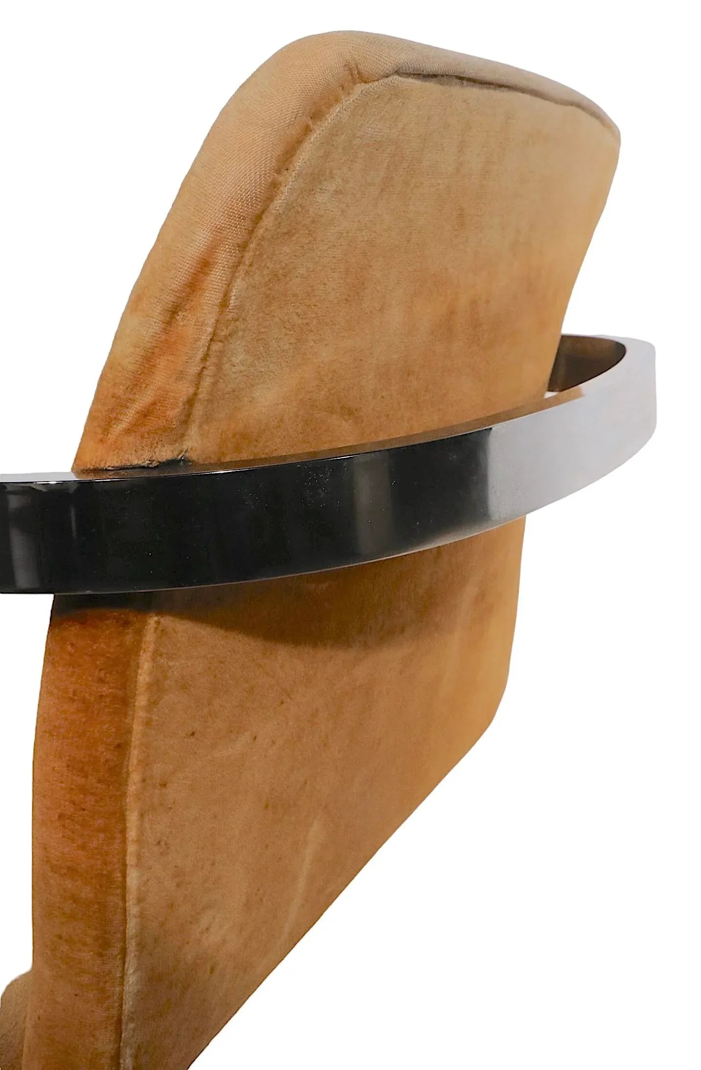 1970's Chrome Frame Arm Chair After Baughman - 4