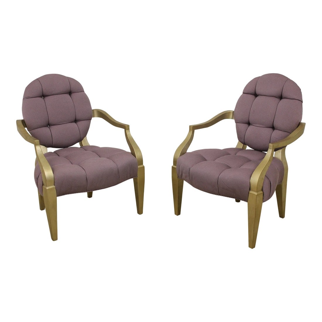 Pair Modern Design Silver Finish Open Armchairs (1 of 13)