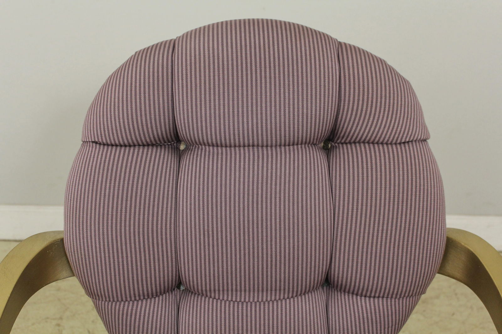 Pair Modern Design Silver Finish Open Armchairs - 6