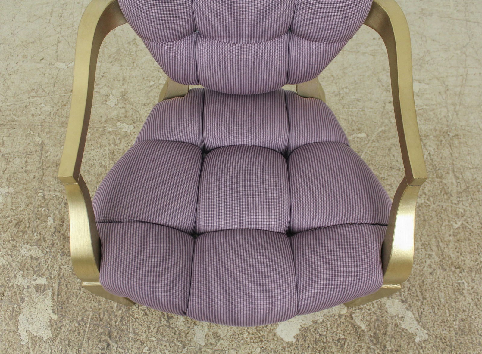 Pair Modern Design Silver Finish Open Armchairs - 8