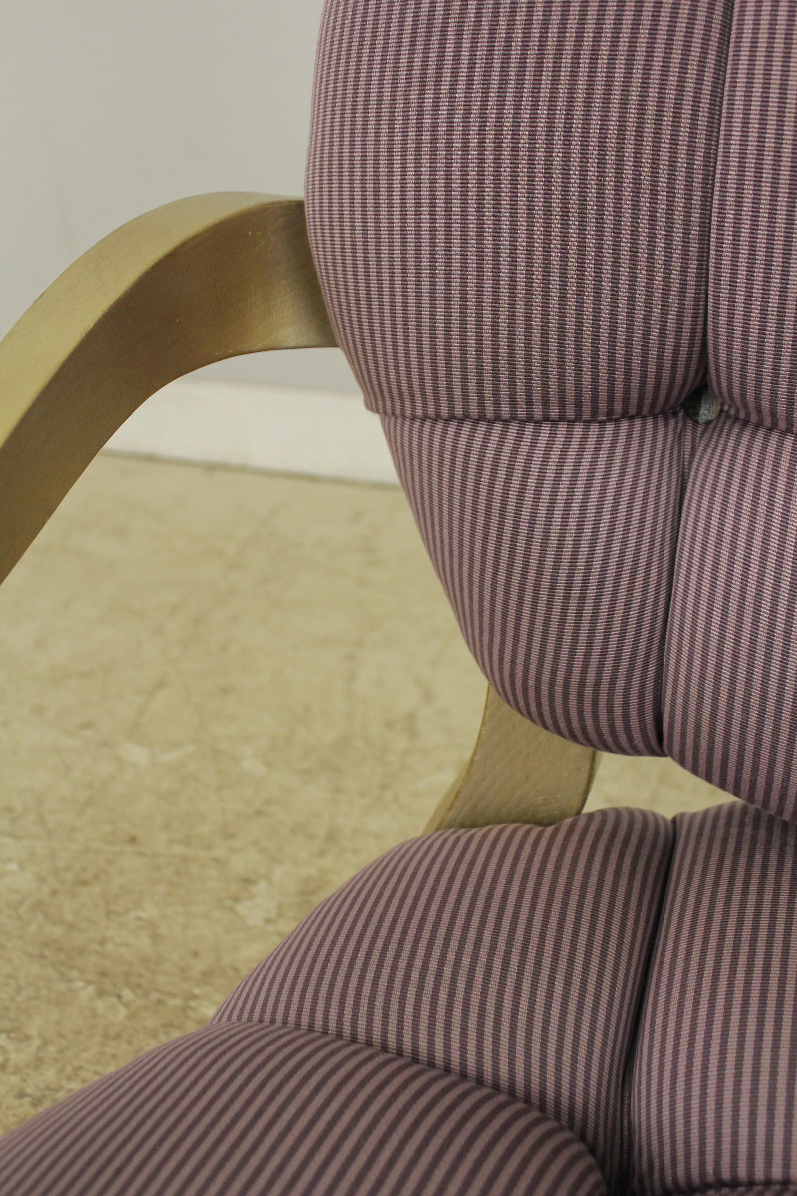 Pair Modern Design Silver Finish Open Armchairs - 9