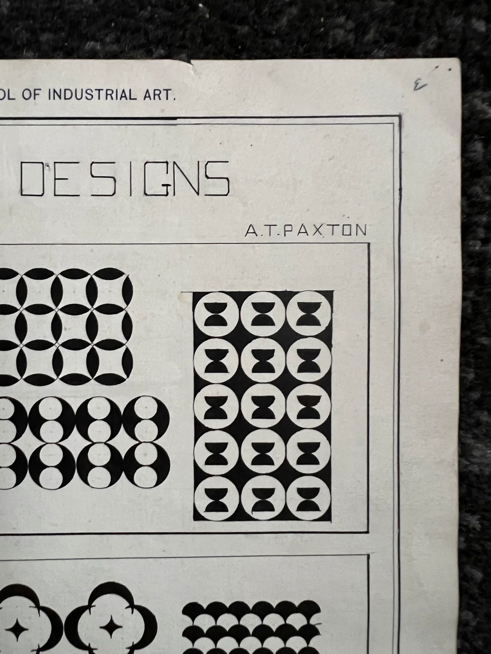 Geometric Pattern Illustration by Paxton, 1900s - 2