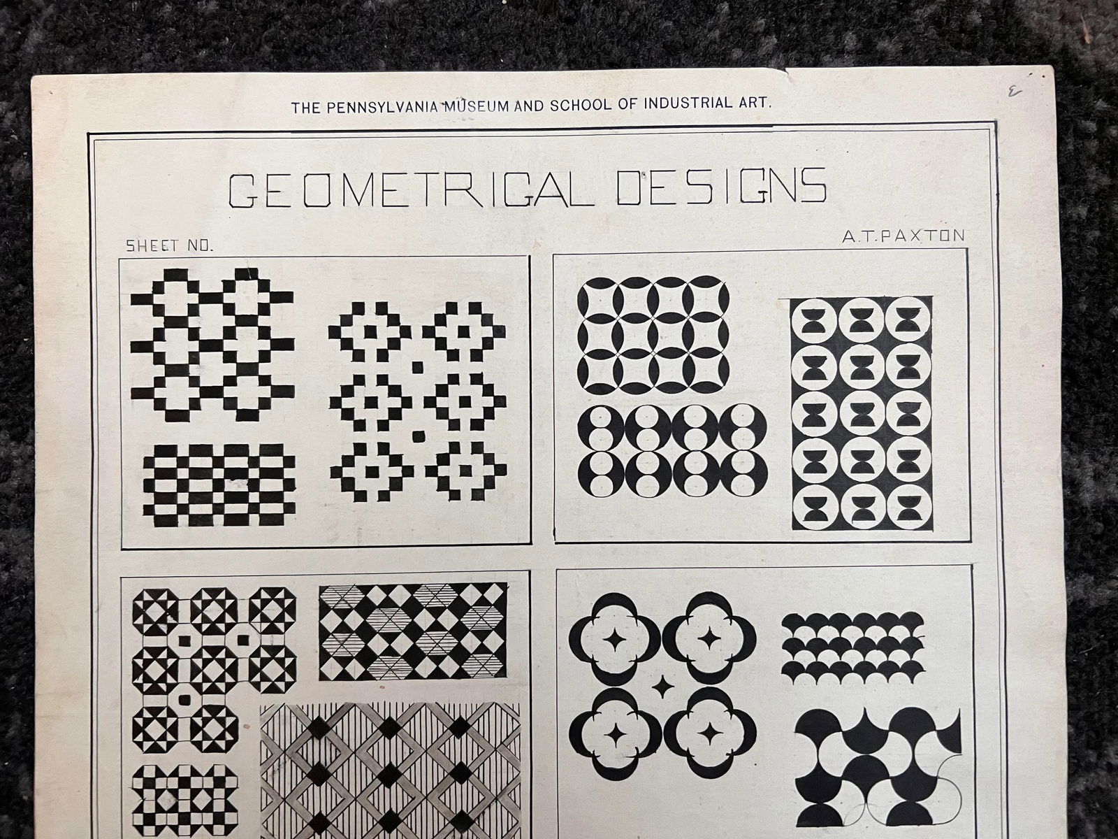 Geometric Pattern Illustration by Paxton, 1900s - 5