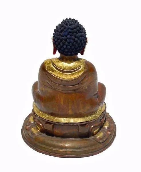 Serene Seated Gilt-Bronze Figure Amitabha Statue - 3