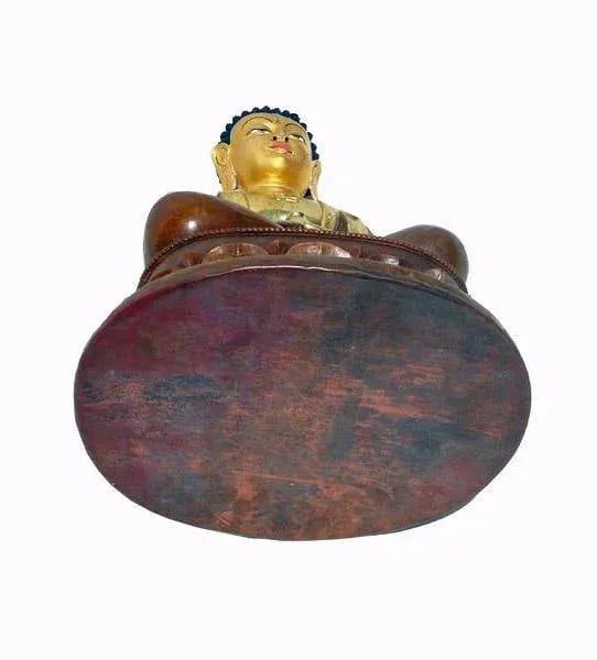 Serene Seated Gilt-Bronze Figure Amitabha Statue - 4