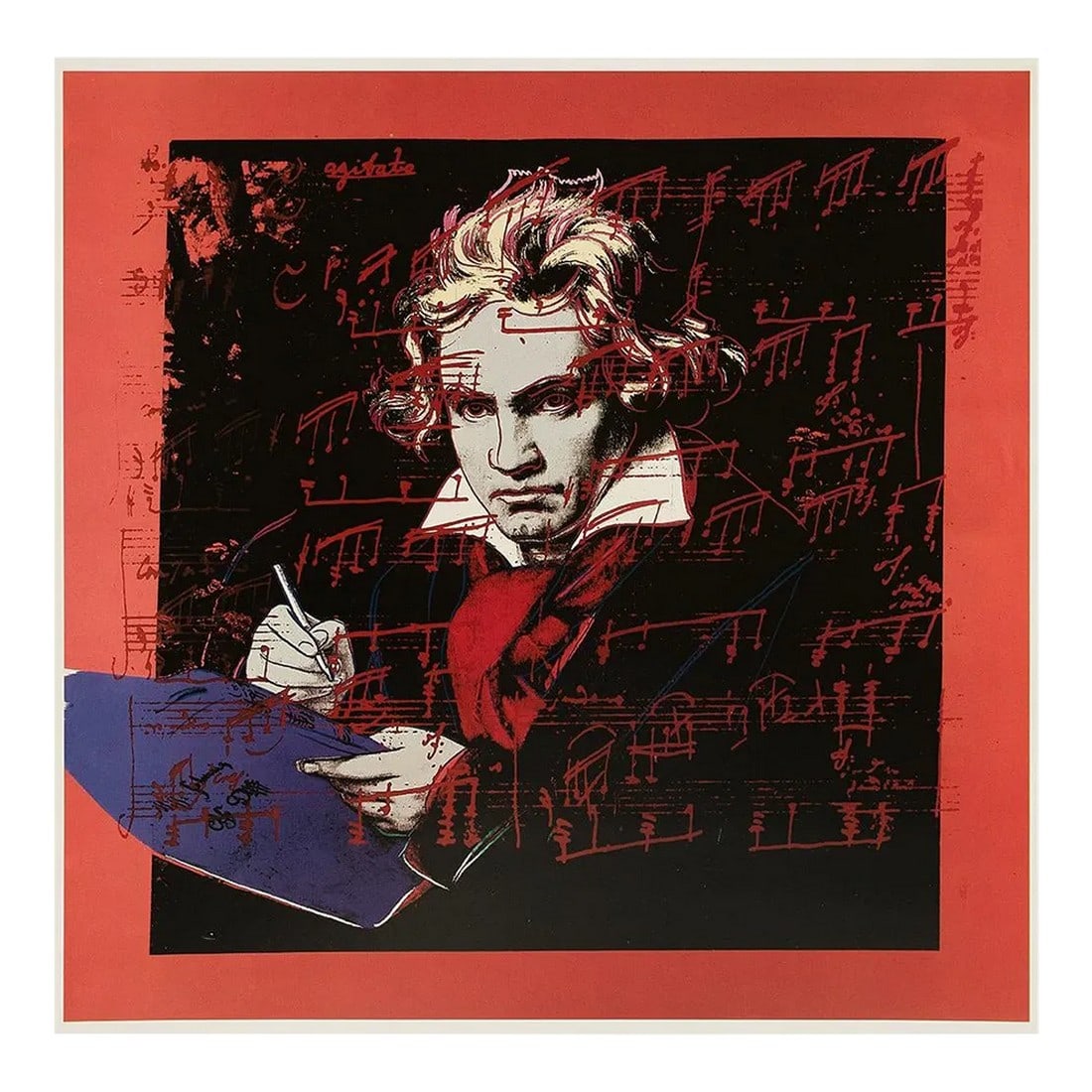 1990 Andy Warhol "Beethoven", Pop Art Lithograph (1 of 8)