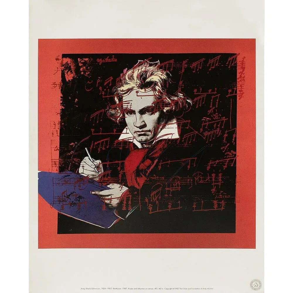 1990 Andy Warhol "Beethoven", Pop Art Lithograph - 7
