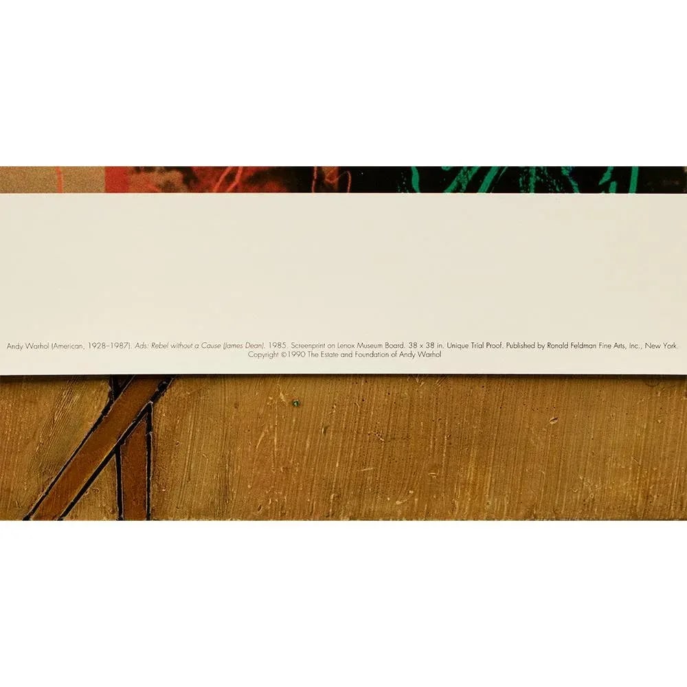 1990 the Andy Warhol Foundation After Andy Warhol "Rebel Without a Cause (James Dean)", Pop Art Lith - 4