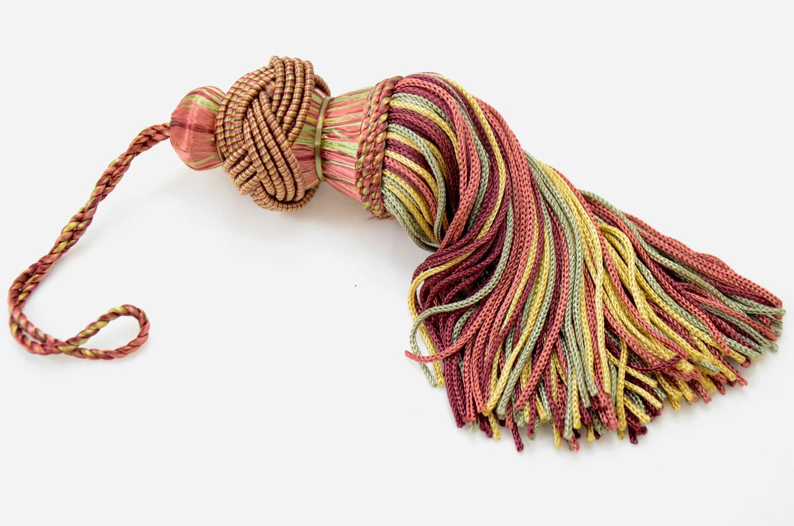 Antique 4" European Key With Tassel Color Choice - 7