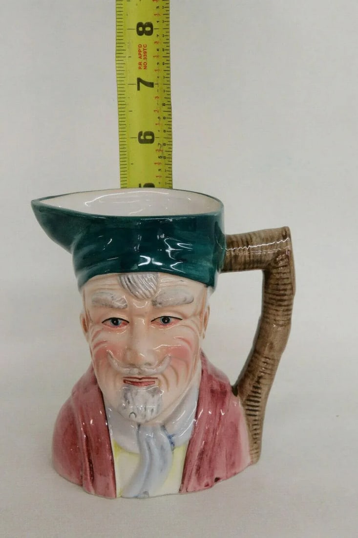 Old Man Green Hat Vintage Ceramic Character Mug - 3