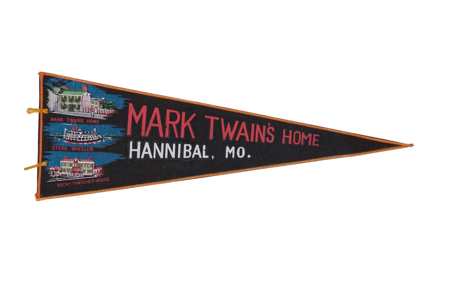 Mark Twain's Home Hannibal Missouri Felt Flag Pennant - 3