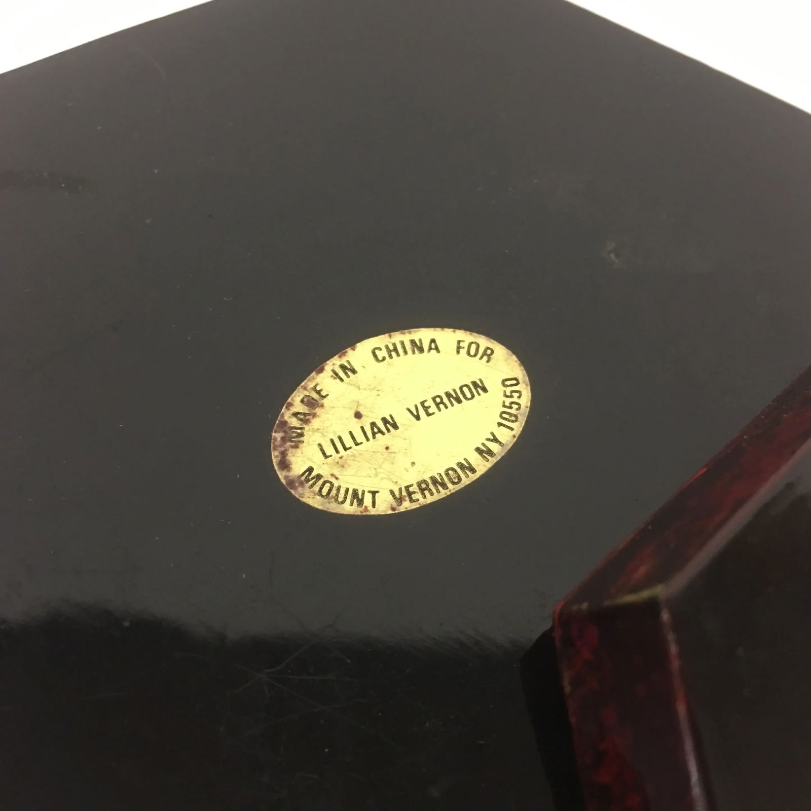 Vintage Lacquer Hexagon Box - 7