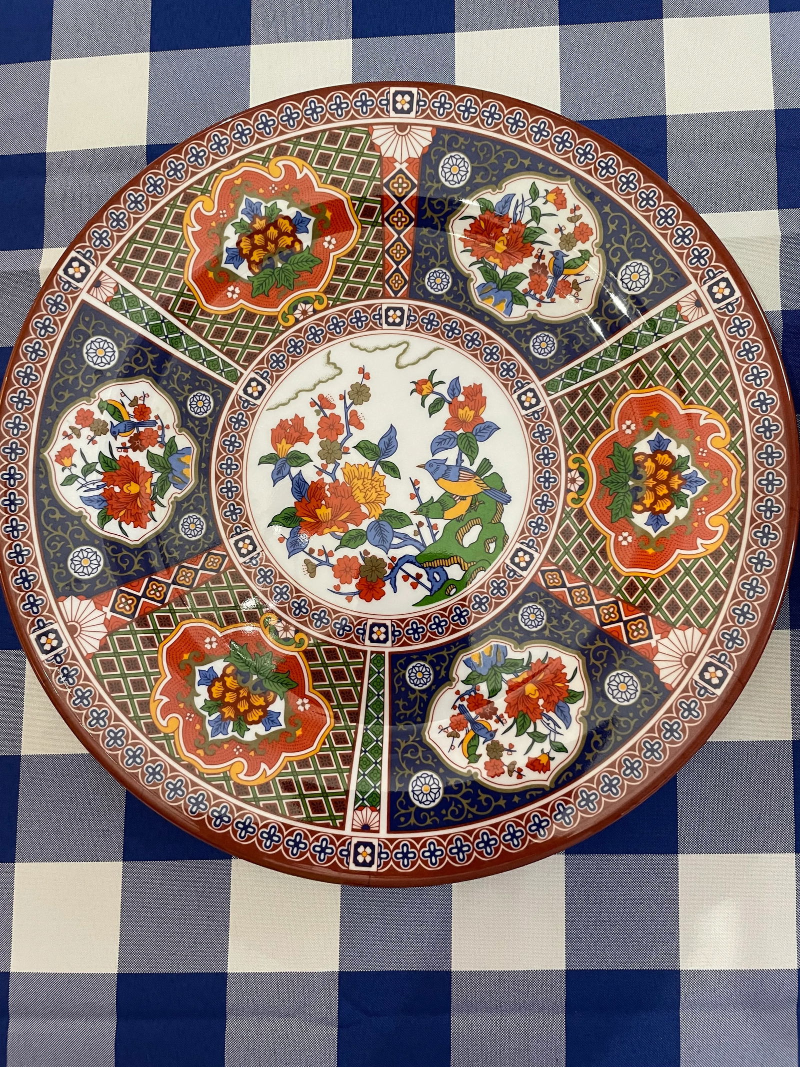 1994 Tai-Hong Imari Melamine Ware Large Round Platters - a Pair - 2