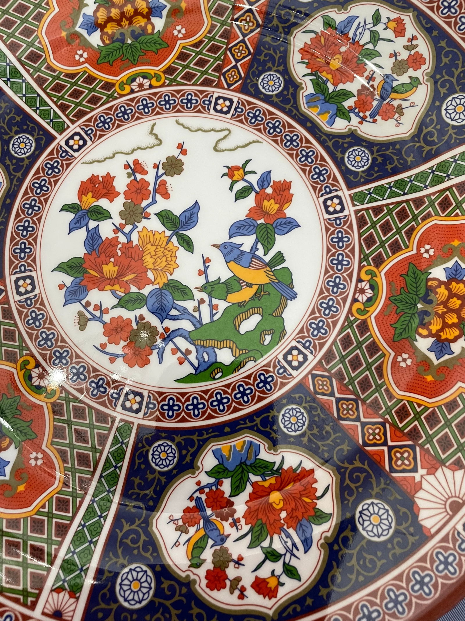 1994 Tai-Hong Imari Melamine Ware Large Round Platters - a Pair - 3