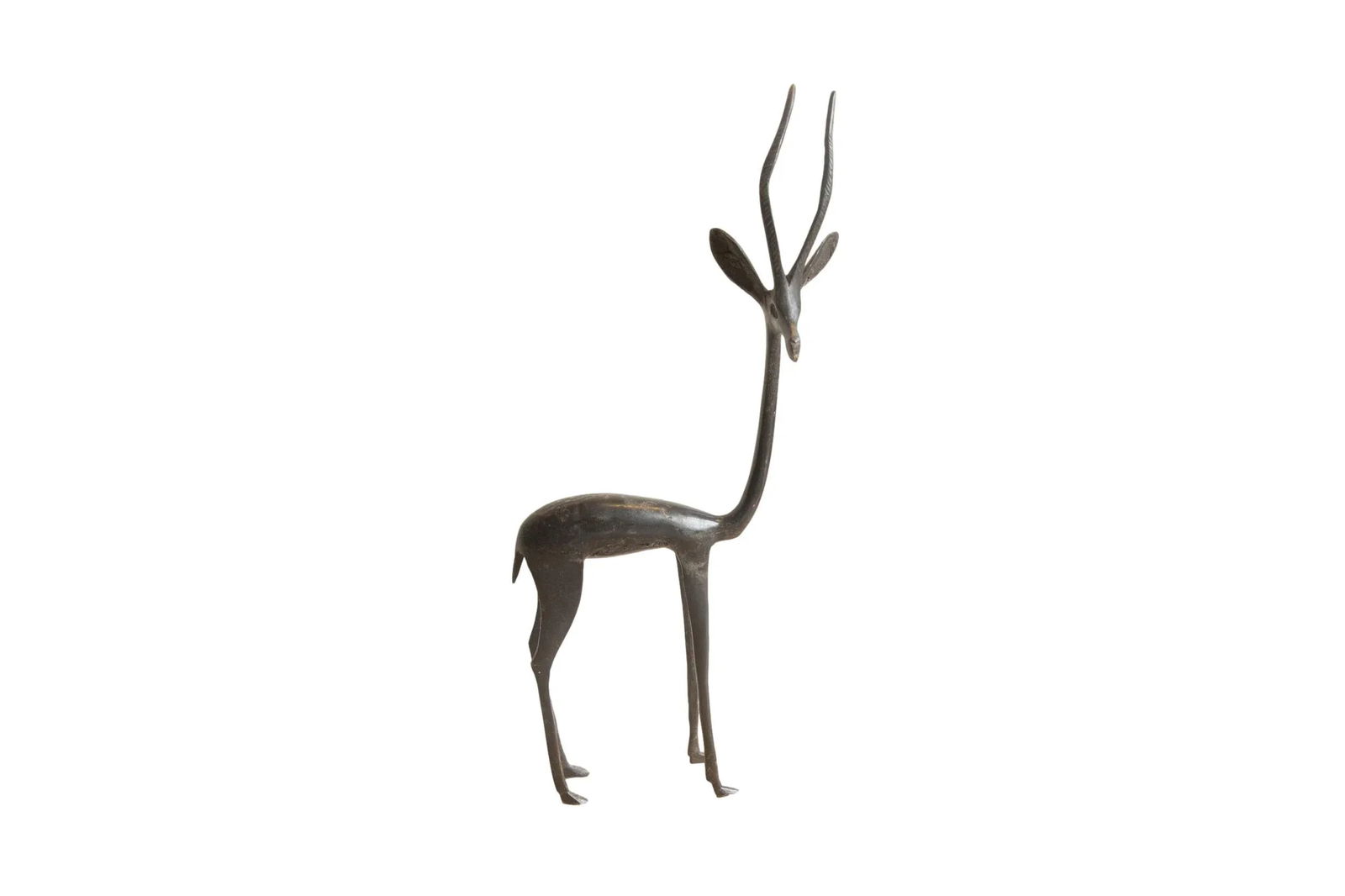 Medium Vintage African Gazelle Sculpture - 8