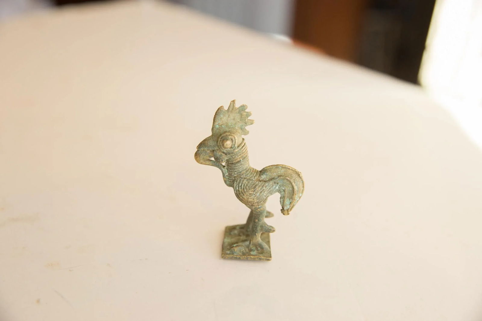Vintage African Bronze Rooster - 3