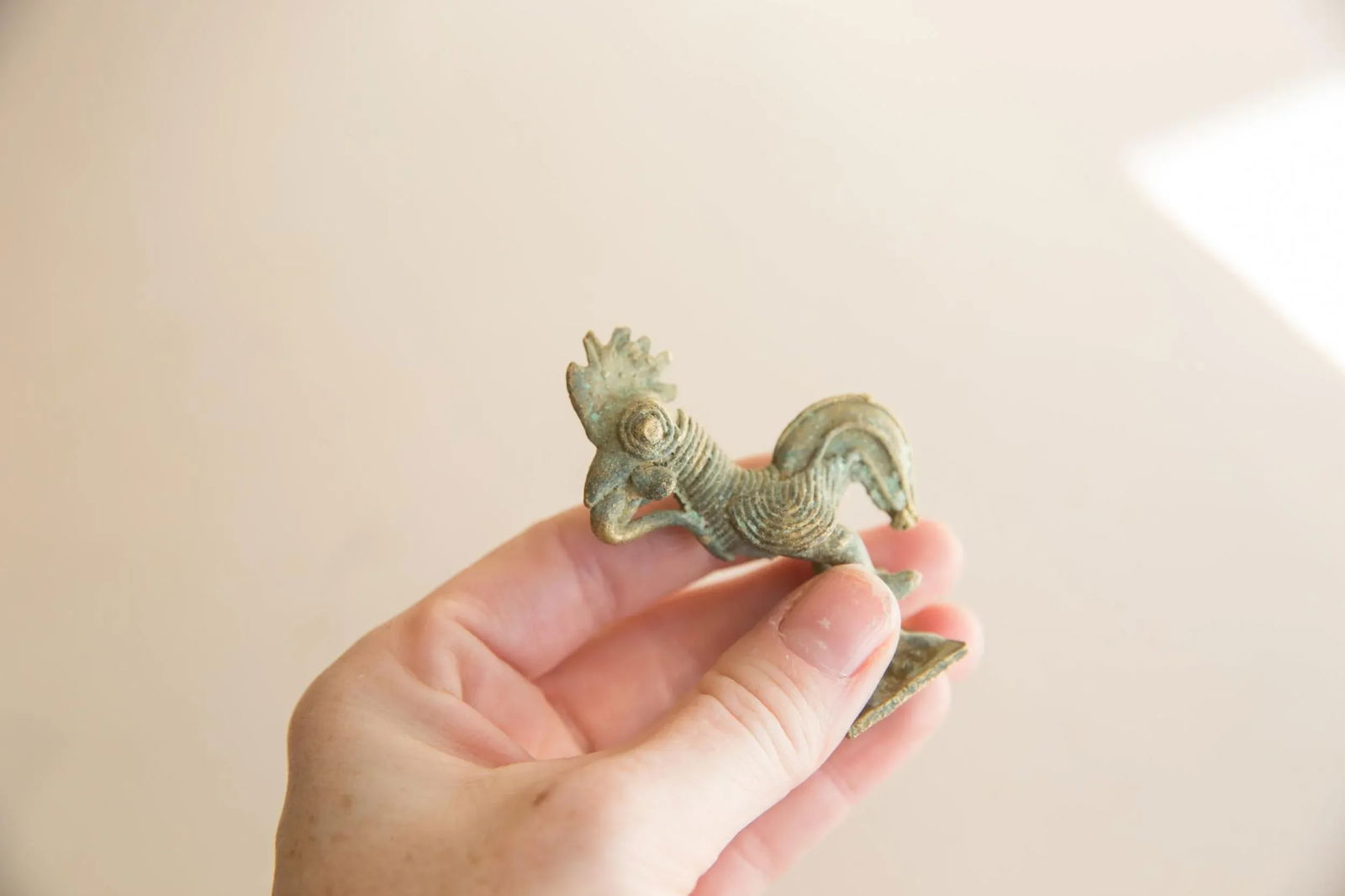 Vintage African Bronze Rooster - 4