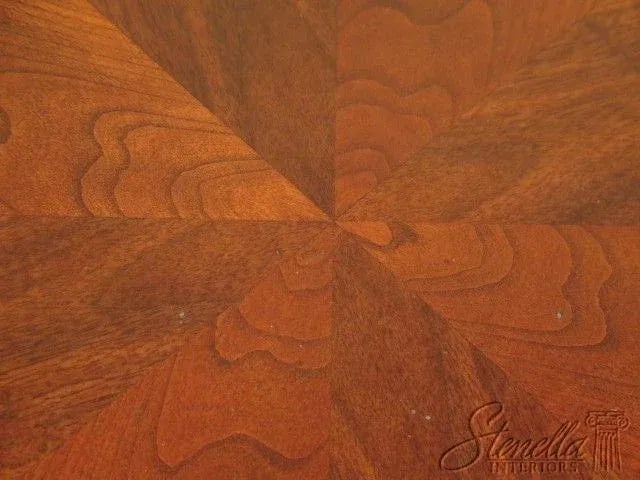 Round Cherry Pedestal Base Occasional Table - 6