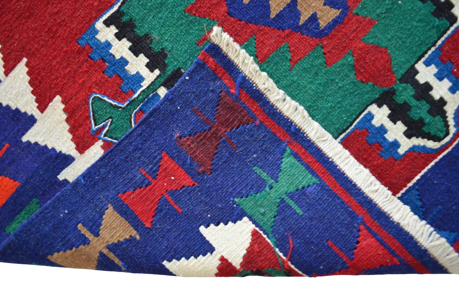 1970s Hand Woven Turkish Oushak Kilim Rug - 12