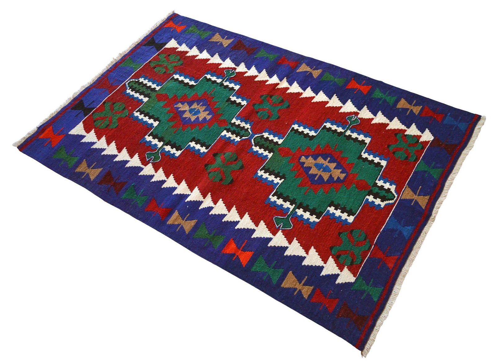 1970s Hand Woven Turkish Oushak Kilim Rug - 4
