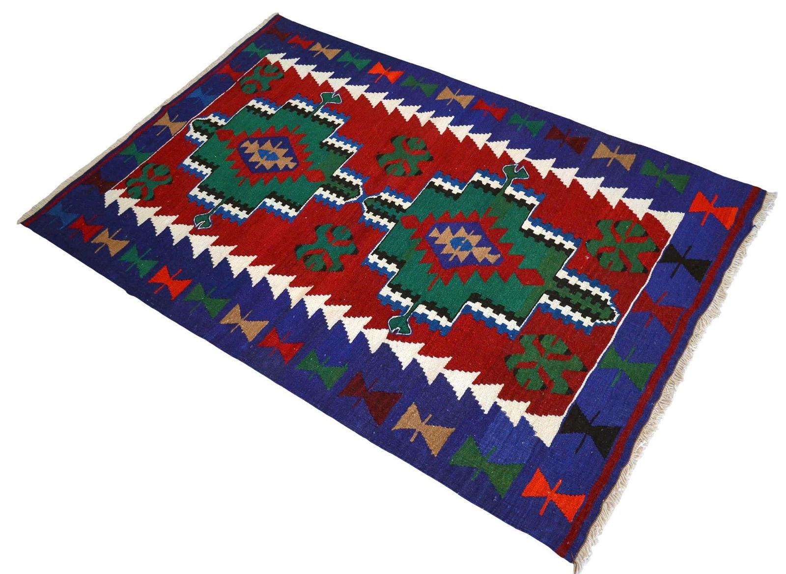 1970s Hand Woven Turkish Oushak Kilim Rug - 6