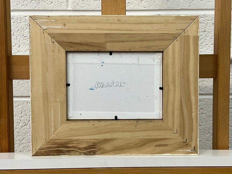 Angela Wakefield, Miniature Abstract Study on White Canvas by Contemporary British Artist, 2022 - 10