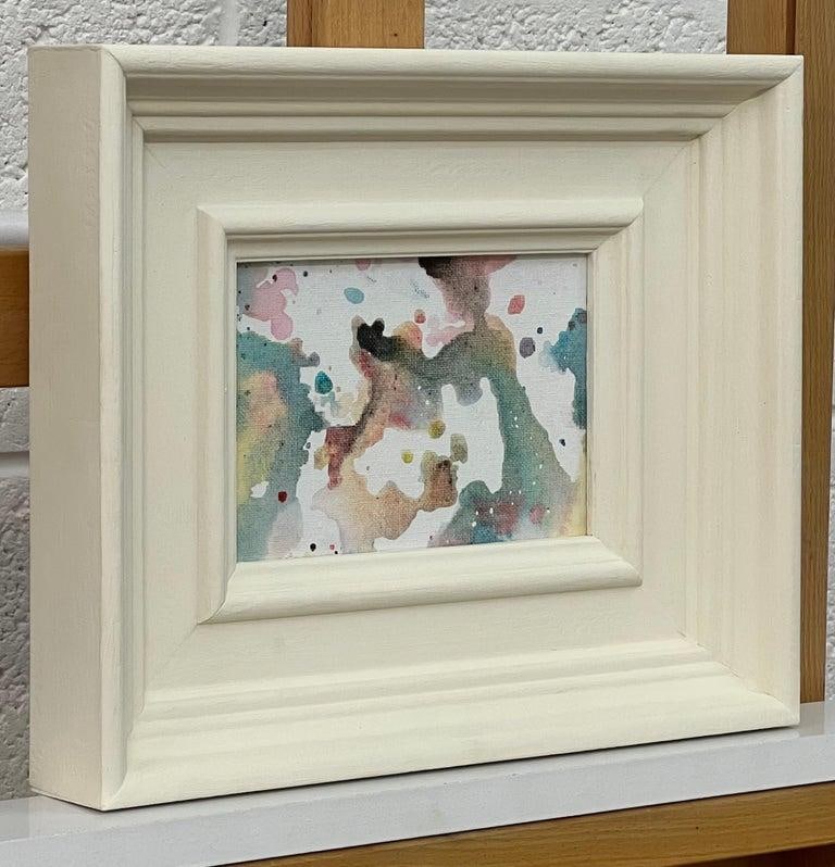 Angela Wakefield, Miniature Abstract Study on White Canvas by Contemporary British Artist, 2022 - 2