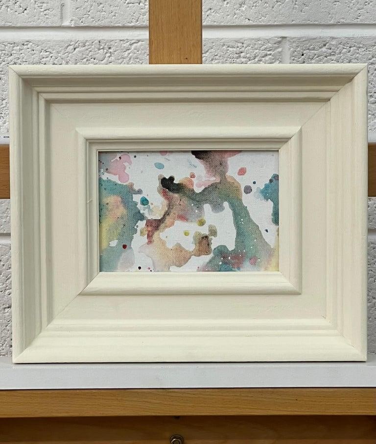 Angela Wakefield, Miniature Abstract Study on White Canvas by Contemporary British Artist, 2022 - 3