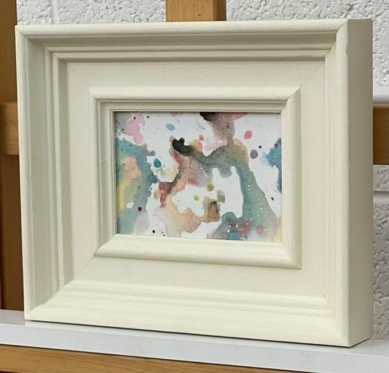 Angela Wakefield, Miniature Abstract Study on White Canvas by Contemporary British Artist, 2022 - 4