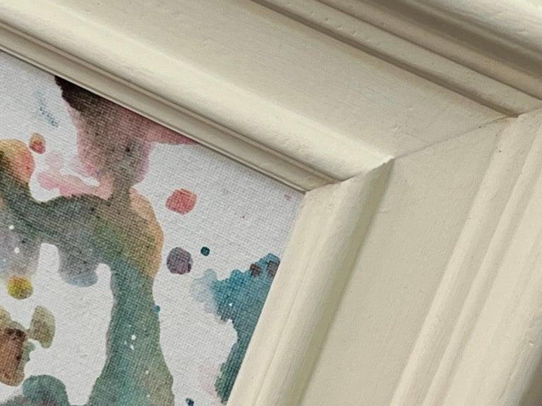 Angela Wakefield, Miniature Abstract Study on White Canvas by Contemporary British Artist, 2022 - 5