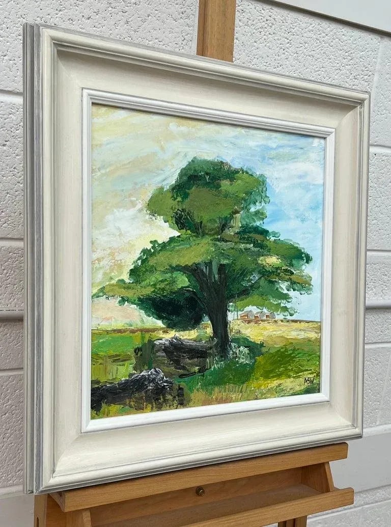 Expressive Impasto Landscape Painting of Oak Tree by Contemporary British Artist - 5