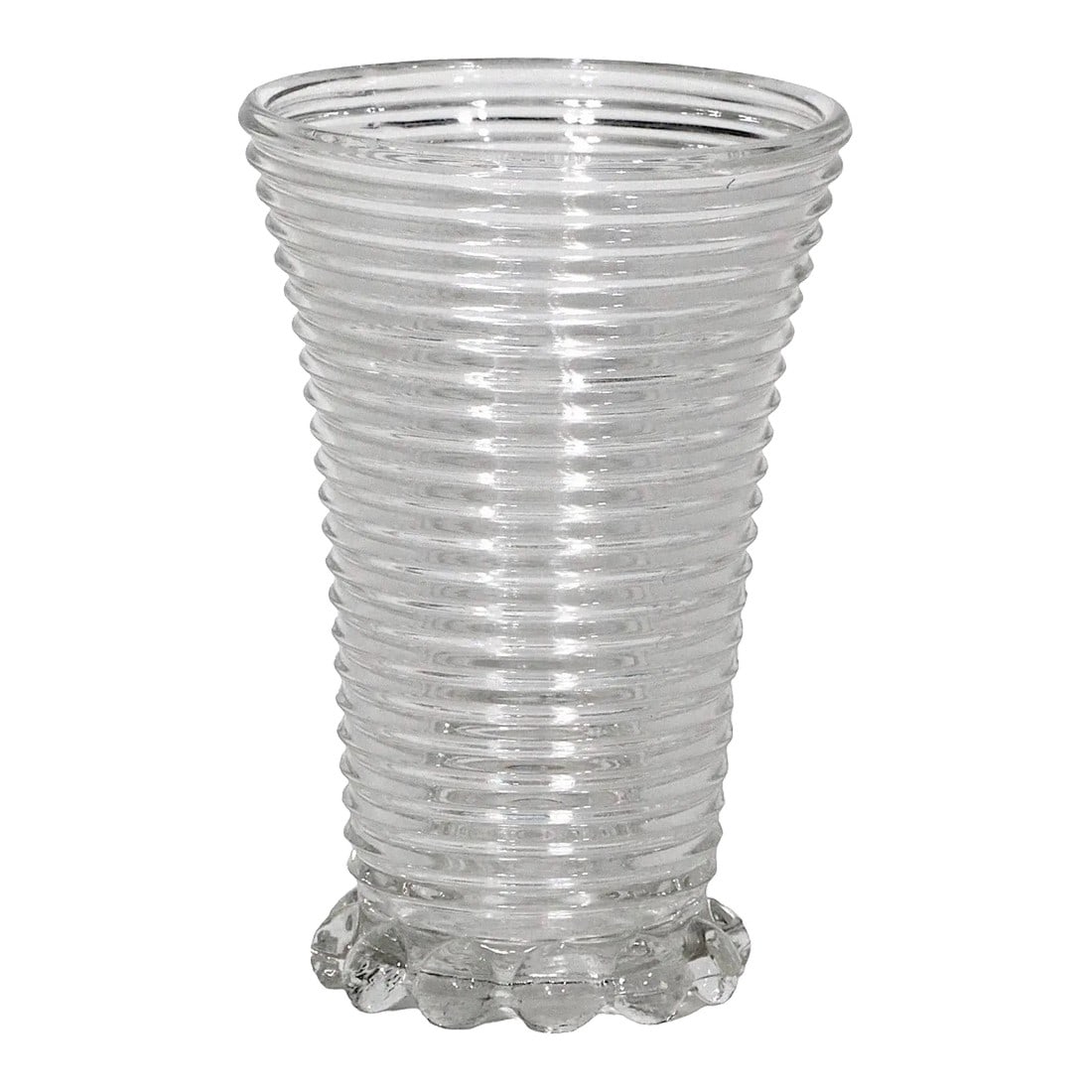 Depression Glass Manhattan Pattern Glass Vase by Anchor Hocking C. 1930's (1 of 8)