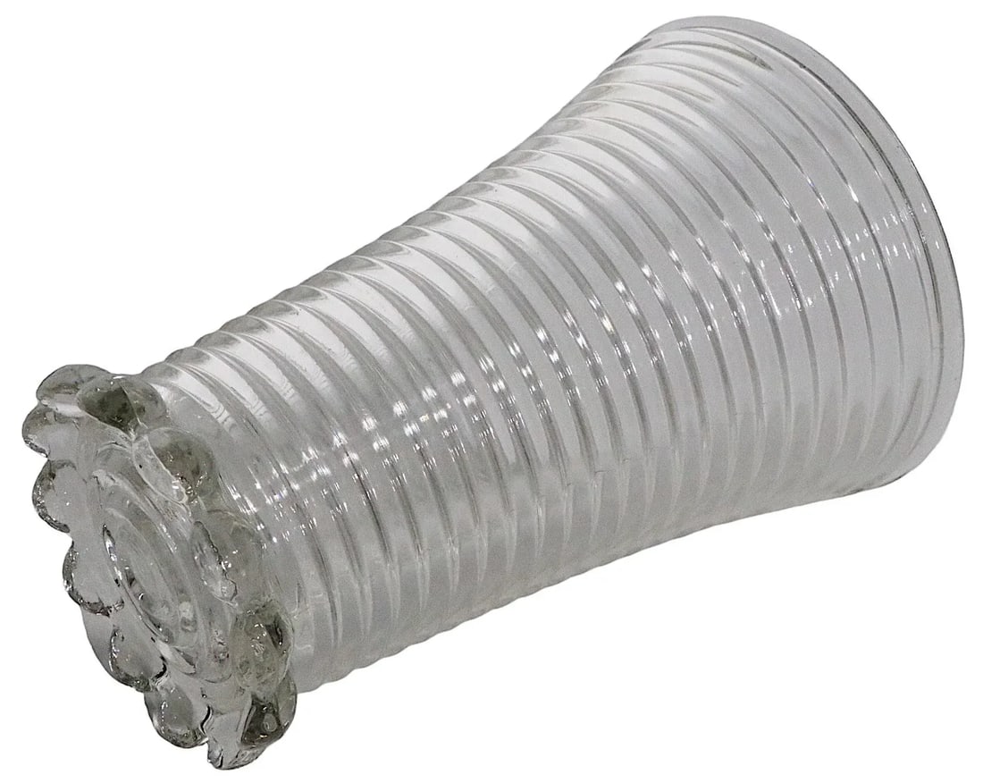 Depression Glass Manhattan Pattern Glass Vase by Anchor Hocking C. 1930's - 7