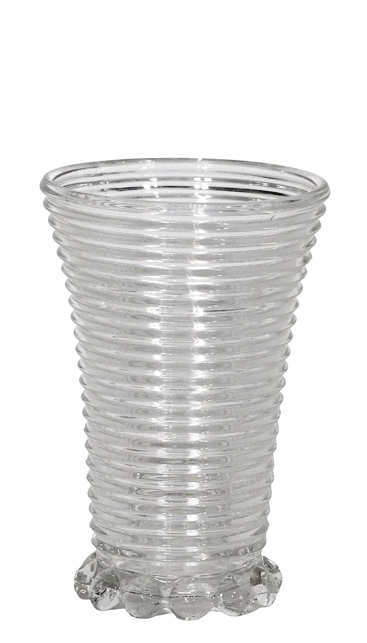 Depression Glass Manhattan Pattern Glass Vase by Anchor Hocking C. 1930's - 8