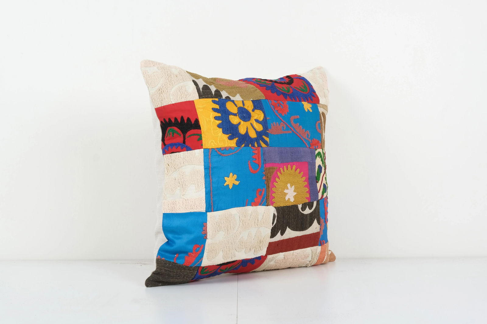 Suzani Pillow Case Fashioned From a 19th Century Suzani From Uzbekistan - 2