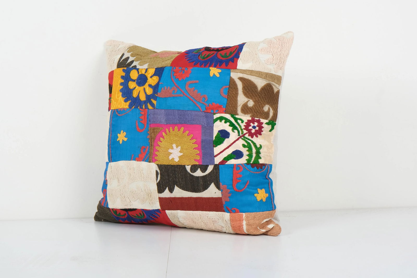 Suzani Pillow Case Fashioned From a 19th Century Suzani From Uzbekistan - 3