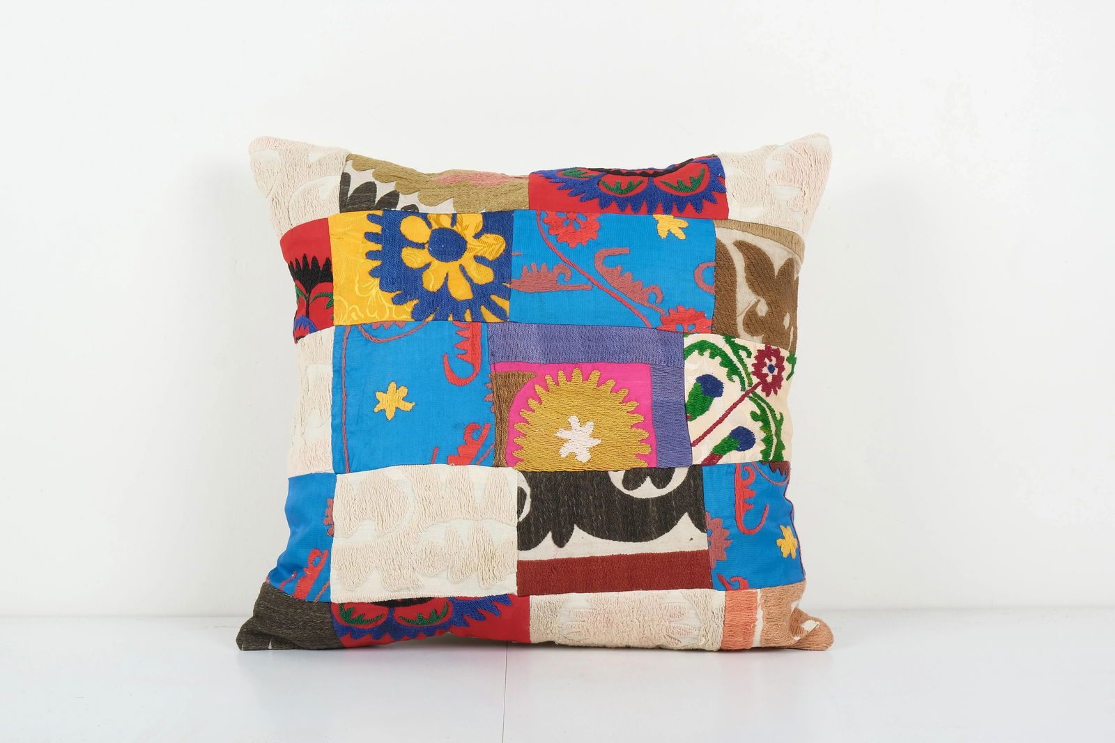 Suzani Pillow Case Fashioned From a 19th Century Suzani From Uzbekistan - 5