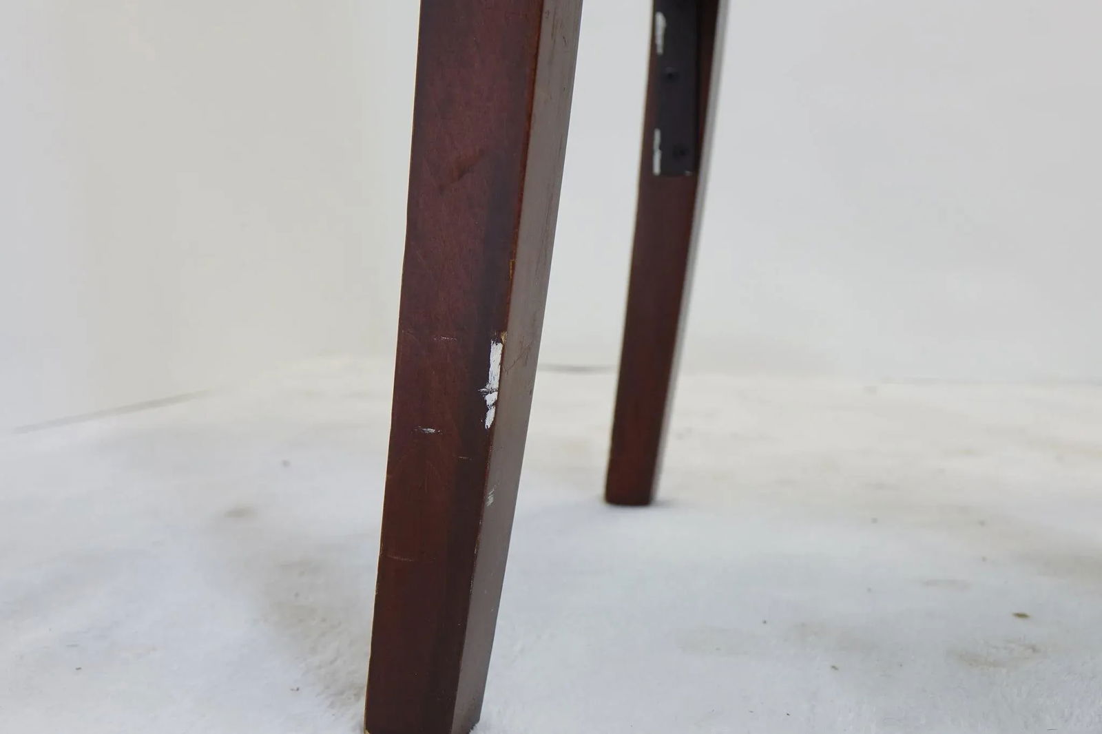 Vintage Mahogany Chair With Fabric Upholstery - 2