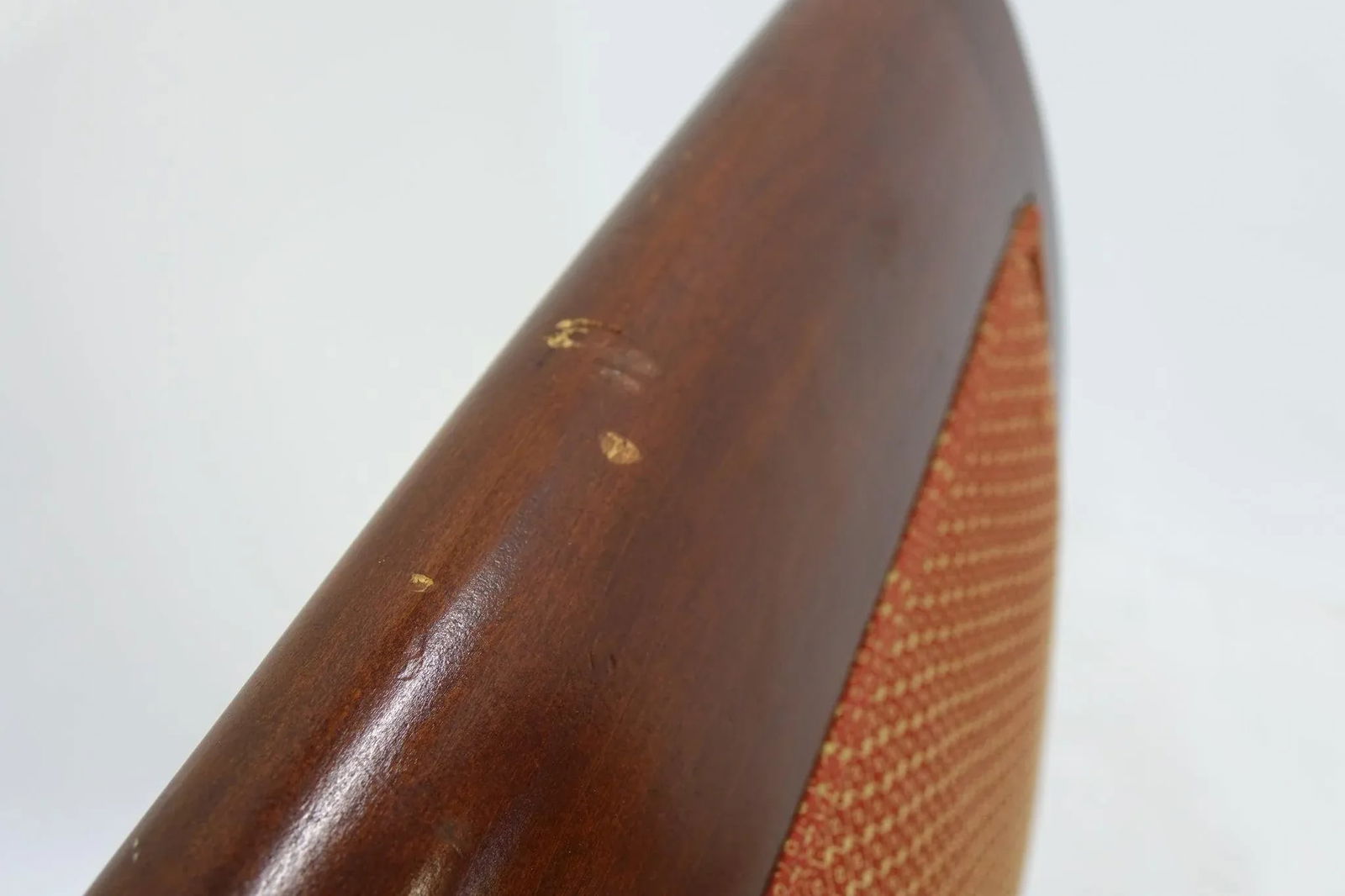 Vintage Mahogany Chair With Fabric Upholstery - 8