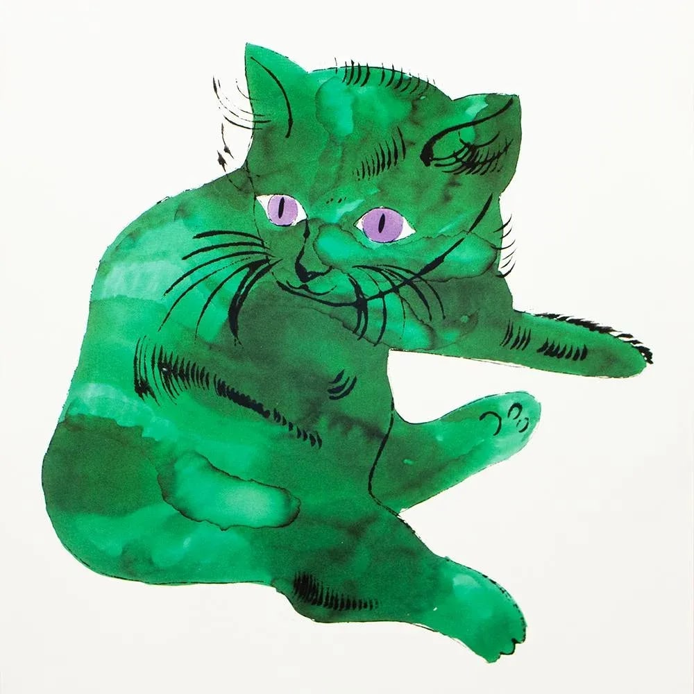 1993 the Andy Warhol Foundation Lithograph After Andy Warhol "Cat" - 2