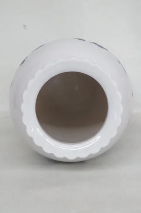 Anchor Hocking Blue Birds Cherry Blossoms Milk Glass Vase - 11